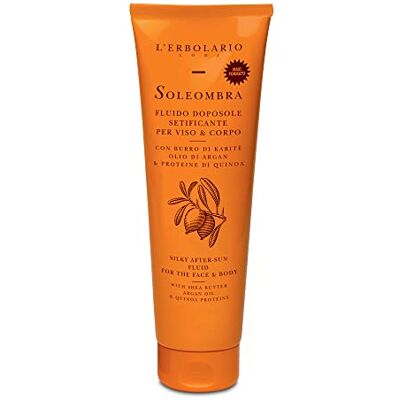 L'Erbolario , Fluide après-soleil Soleombra avec beurre de karité, huile d'argan et protéines de quinoa, 300 ml L'Erbolario , Fluide après-soleil Soleombra avec beurre de karité, huile d'argan et protéines de quinoa, 300 ml