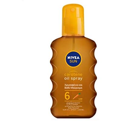NIVEA Sun Deep Tanning Oil Spray SPF 6, Golden & Lond-Lasting Tan 200ml NIVEA Sun Deep Tanning Oil Spray SPF 6, Golden & Lond-Lasting Tan 200ml