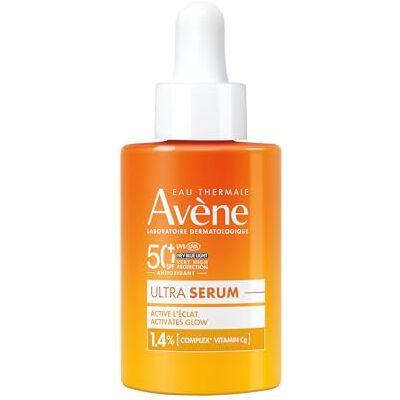 Avene AVÈNE Soin solaire Ultra Sérum Glow SPF 50+ Éclat et protection Avec complexe TriAsorB™ et vitamines Finition vivifiante Perfectionne le teint Peau fatiguée et sensible 30 ml Avene AVÈNE Soin solaire Ultra Sérum Glow SPF 50+ Éclat et protection Avec complexe TriAsorB™ et vitamines Finition vivifiante Perfectionne le teint Peau fatiguée et sensible 30 ml