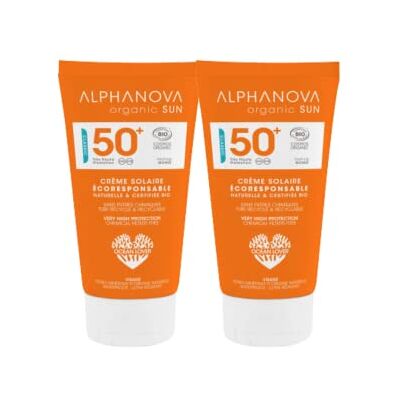 Alphanova Sun Adulte Crème Solaire Très Haute Protection SPF50 + 50g Le Lot De 2 Alphanova Sun Adulte Crème Solaire Très Haute Protection SPF50 + 50g Le Lot De 2