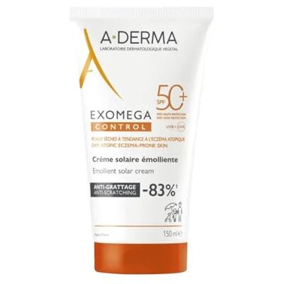 A-Derma Exomega Control Emollient Crème Solaire SPF 50+ - Protection du visage et du corps A-Derma Exomega Control Emollient Crème Solaire SPF 50+ - Protection du visage et du corps