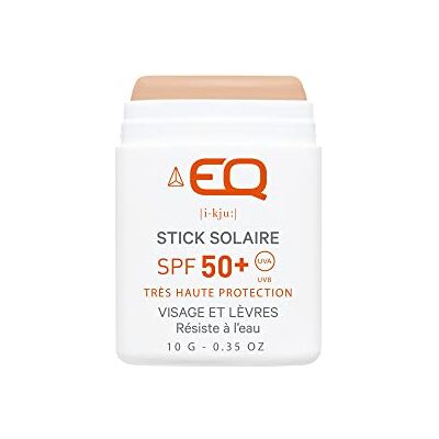 EQ Stick solaire Visage Bio Beige sable Très Haute protection SPF50+ 10g Pour Sportifs et Enfants Résistant à l'eau Filtres Minéraux Respecte le milieu Marin EQ Stick solaire Visage Bio Beige sable Très Haute protection SPF50+ 10g Pour Sportifs et Enfants Résistant à l'eau Filtres Minéraux Respecte le milieu Marin