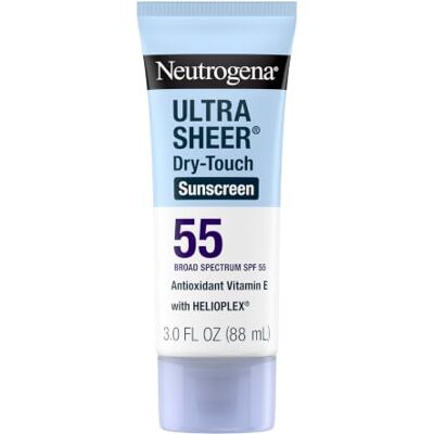 Neutrogena Ecran solaire sec au toucher Ultra Sheer Protection UVA/UVB à large spectre SPF 55-88 ml Neutrogena Ecran solaire sec au toucher Ultra Sheer Protection UVA/UVB à large spectre SPF 55-88 ml