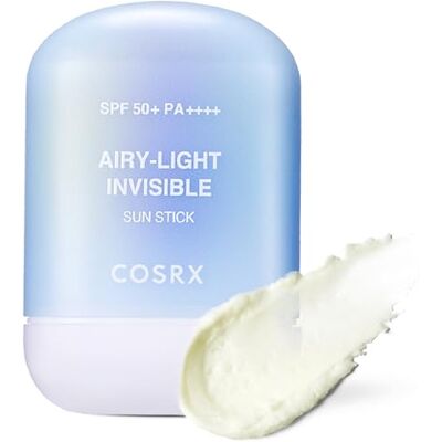 COSRX Airy-Light Invisible Sun Stick – Finition mate douce, SPF 50+ PA++++, Zinc-PCA, sans effet blanchâtre, pour visage et corps, crème solaire coréenne, 19 g COSRX Airy-Light Invisible Sun Stick – Finition mate douce, SPF 50+ PA++++, Zinc-PCA, sans effet blanchâtre, pour visage et corps, crème solaire coréenne, 19 g