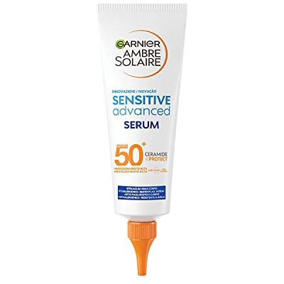 Garnier Sérum Corps de protection Sensitive Advanced, pour peaux sensibles, protection SPF 50+, résistant à l'eau, avec x2 céramides, ambre solaire, 125 ml Garnier Sérum Corps de protection Sensitive Advanced, pour peaux sensibles, protection SPF 50+, résistant à l'eau, avec x2 céramides, ambre solaire, 125 ml