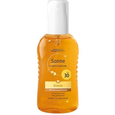 Medipharmacosmetics Medipharma activateur solaire bronze SPF 30 texture légère et transparente résistant à l'eau 200 ml Medipharmacosmetics Medipharma activateur solaire bronze SPF 30 texture légère et transparente résistant à l'eau 200 ml
