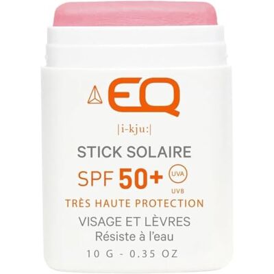 EQ Stick solaire Visage Bio Framboise Très Haute protection SPF50+ 10g Pour Sportifs et Enfants Résistant à l'eau Filtres Minéraux Respecte le milieu Marin EQ Stick solaire Visage Bio Framboise Très Haute protection SPF50+ 10g Pour Sportifs et Enfants Résistant à l'eau Filtres Minéraux Respecte le milieu Marin