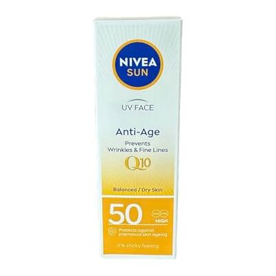 NIVEA Sun UV Face Q10 Anti-Age & Anti-Pigments SPF50, 50 ml NIVEA Sun UV Face Q10 Anti-Age & Anti-Pigments SPF50, 50 ml