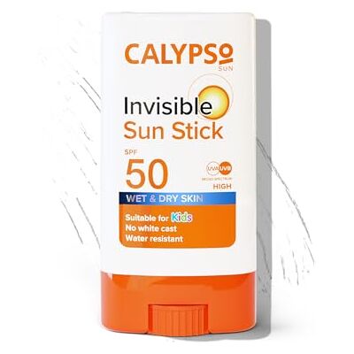 Calypso Stick solaire invisible SPF50 pour peaux sèches et humides 15 g Calypso Stick solaire invisible SPF50 pour peaux sèches et humides 15 g