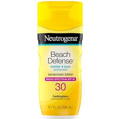 Neutrogena Lotion solaire Beach Defense SPF 30, crème solaire pour le visage et le corps, conforme à la loi Hawaï Reef Act 104, sans octinoxate et oxybenzone, sans huile, soin solaire à absorption Neutrogena Lotion solaire Beach Defense SPF 30, crème solaire pour le visage et le corps, conforme à la loi Hawaï Reef Act 104, sans octinoxate et oxybenzone, sans huile, soin solaire à absorption