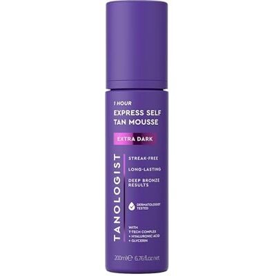 Tanologist Mousse, Extra Dark (200 ml) Mousse autobronzante hydratante, ingrédients naturels et végétaliens, approuvée par les dermatologues, ingrédients propres et végétaliens Tanologist Mousse, Extra Dark (200 ml) Mousse autobronzante hydratante, ingrédients naturels et végétaliens, approuvée par les dermatologues, ingrédients propres et végétaliens