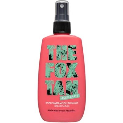 The Fox Tan Amplificateur de Bronzage Irisé sans Autobronzant Rapid Watermelon Shimmer Spray Bronzant pour Visage et Corps, pour le Soleil et le Solarium, 120 ml The Fox Tan Amplificateur de Bronzage Irisé sans Autobronzant Rapid Watermelon Shimmer Spray Bronzant pour Visage et Corps, pour le Soleil et le Solarium, 120 ml