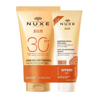 Nuxe Sun lait solaire fondant SPF30 150ml + shampoing après-soleil offert Nuxe Sun lait solaire fondant SPF30 150ml + shampoing après-soleil offert