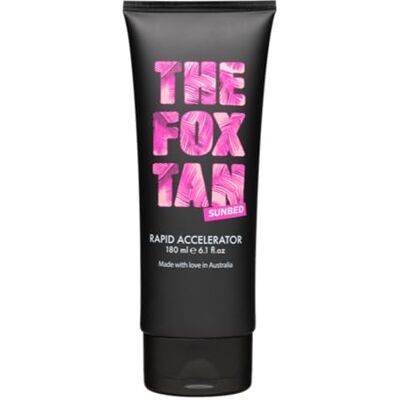 The Fox Tan Rapid Accelerator Amplificateur de Bronzage sans Autobronzant avec Bêta-Carotène, Lotion Bronzante pour Visage et Corps pour Solarium, 180 ml The Fox Tan Rapid Accelerator Amplificateur de Bronzage sans Autobronzant avec Bêta-Carotène, Lotion Bronzante pour Visage et Corps pour Solarium, 180 ml