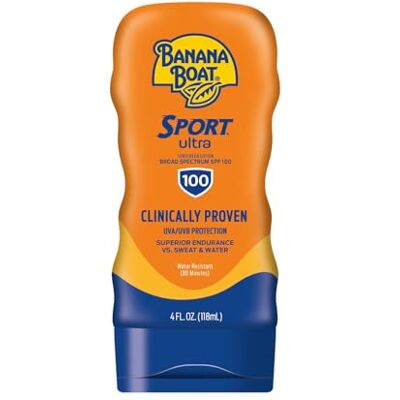 BANANA BOAT Sport Performance Sunscreen Lotion SPF 100, 4-ounce Bottles BANANA BOAT Sport Performance Sunscreen Lotion SPF 100, 4-ounce Bottles