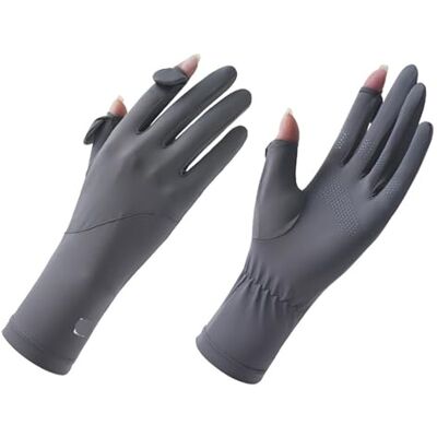 BFLCWSTD Gants De Soleil Femmes Gants D'été Pour Protection Solaire Écran Tactile Antidérapant Protection UV Soie Glacée Poignet Allongé pour la conduite(Dark grey) BFLCWSTD Gants De Soleil Femmes Gants D'été Pour Protection Solaire Écran Tactile Antidérapant Protection UV Soie Glacée Poignet Allongé pour la conduite(Dark grey)