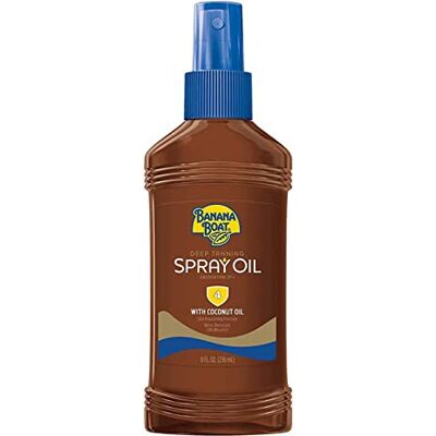 BANANA BOAT Huile de bronzage foncée en aérosol, SPF 4, 236,6 ml BANANA BOAT Huile de bronzage foncée en aérosol, SPF 4, 236,6 ml