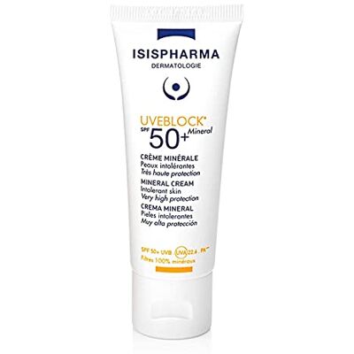 IsisPharma UVEBLOCK Spf 50+ Minérale Crème Minérale Protection solaire Fabrication Française IsisPharma UVEBLOCK Spf 50+ Minérale Crème Minérale Protection solaire Fabrication Française