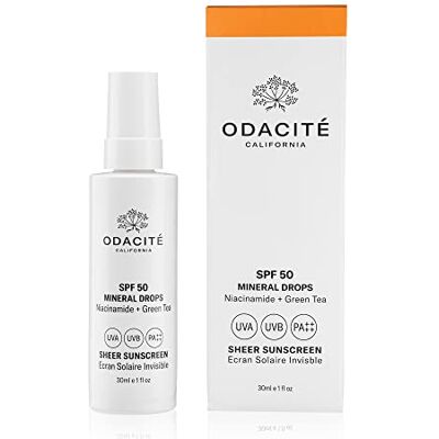 Odacite Crème solaire transparente SPF 50 Mineral Drops, 30 ml Odacite Crème solaire transparente SPF 50 Mineral Drops, 30 ml