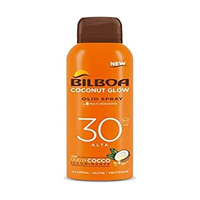 Bilboa , BOV Solar Coconut Glow SPF 30 Crème Solaire Spray avec Huile de Coco et Vitamine E, Légère sur la Peau, Protection Solaire Résistant à L'eau, 150 ml Bilboa , BOV Solar Coconut Glow SPF 30 Crème Solaire Spray avec Huile de Coco et Vitamine E, Légère sur la Peau, Protection Solaire Résistant à L'eau, 150 ml