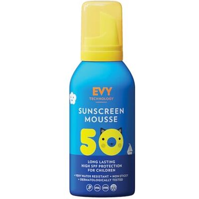 EVY Technology EVY Babies und Kids Crème solaire SPF 50 – Sans parfum – Protection solaire résistante à la transpiration et à l'eau pour enfants à partir de 6 mois EVY Technology EVY Babies und Kids Crème solaire SPF 50 – Sans parfum – Protection solaire résistante à la transpiration et à l'eau pour enfants à partir de 6 mois