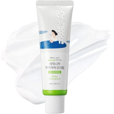 ROUND LAB Birch Juice Crème solaire douce avec blocage UV SPF 50 + large spectre Oxyde de zinc minéral Pour peaux sensibles Protection solaire coréenne ROUND LAB Birch Juice Crème solaire douce avec blocage UV SPF 50 + large spectre Oxyde de zinc minéral Pour peaux sensibles Protection solaire coréenne