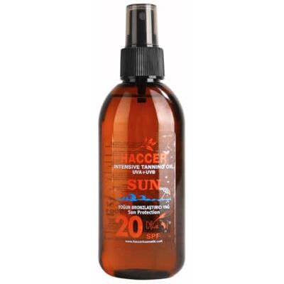 Haccer 20 Huile autobronzante SPF 150 ml – SPF 20 – Protection contre les coups de soleil – Huiles autobronzantes Haccer 20 Huile autobronzante SPF 150 ml – SPF 20 – Protection contre les coups de soleil – Huiles autobronzantes