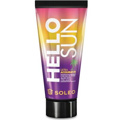 Soleo Hello Sun Ultra Accelerator Crème bronzante pour transat 150 ml Soleo Hello Sun Ultra Accelerator Crème bronzante pour transat 150 ml