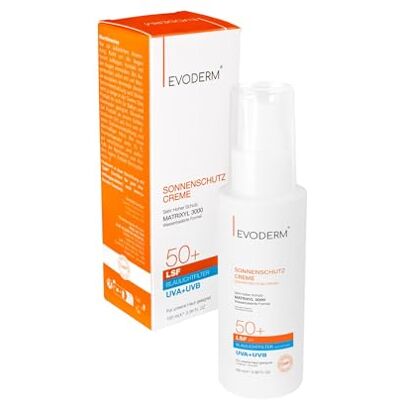 evocapil EVODERM Crème Solaire SPF 50+ UVA+UVB + Filtre Lumière Bleue à Base d'Eau Matrixyl 3000 Peau Impure 100ml evocapil EVODERM Crème Solaire SPF 50+ UVA+UVB + Filtre Lumière Bleue à Base d'Eau Matrixyl 3000 Peau Impure 100ml
