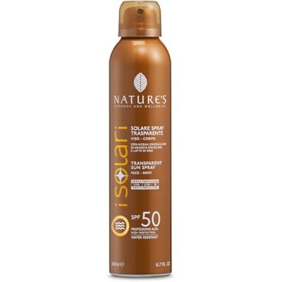 Bios Line Nature's iSolari Protection solaire en spray transparent SPF 50, protection solaire corps, absorption rapide, résistante à l'eau, 200 ml Bios Line Nature's iSolari Protection solaire en spray transparent SPF 50, protection solaire corps, absorption rapide, résistante à l'eau, 200 ml
