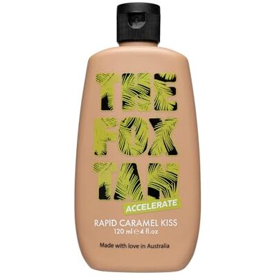 The Fox Tan Rapid Caramel Kiss Accélérateur de Bronzage sans Autobronzant, Lait Bronzant pour Visage et Corps, Végétalien et non Testé sur les Animaux, pour Soleil et Solarium, 120 ml The Fox Tan Rapid Caramel Kiss Accélérateur de Bronzage sans Autobronzant, Lait Bronzant pour Visage et Corps, Végétalien et non Testé sur les Animaux, pour Soleil et Solarium, 120 ml