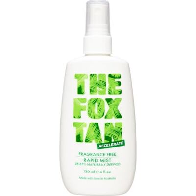 The Fox Tan Brume de bronzage rapide sans parfum, brume accélératrice de bronzage pour un bronzage plus foncé et plus rapide, bronzage impeccable, végétalien et sans cruauté envers les animaux, 120 ml The Fox Tan Brume de bronzage rapide sans parfum, brume accélératrice de bronzage pour un bronzage plus foncé et plus rapide, bronzage impeccable, végétalien et sans cruauté envers les animaux, 120 ml