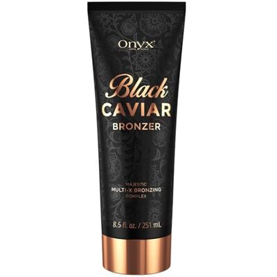 Onyx Black Caviar Lotion Bronzante Noire Ultra Puissante pour Cabine UV Accélérateur de Bronzage Intensif avec Bronzers Actifs pour un Teint Foncé 251 ml Onyx Black Caviar Lotion Bronzante Noire Ultra Puissante pour Cabine UV Accélérateur de Bronzage Intensif avec Bronzers Actifs pour un Teint Foncé 251 ml