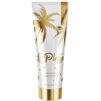 Onyx La Playa Tan & Glow Lotion Corporelle Scintillante Après-Soleil Crème Hydratante Prolongateur de Bronzage Paillettes Dorées Effet Glow 251 ml Onyx La Playa Tan & Glow Lotion Corporelle Scintillante Après-Soleil Crème Hydratante Prolongateur de Bronzage Paillettes Dorées Effet Glow 251 ml