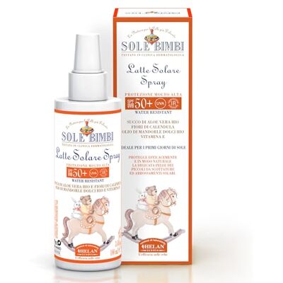 Helan , Soleil Bimbi, Lait Solaire Spray Enfants et Bébés, Crème SPF 50+ Visage et Corps Contre rayons UVB et UVA, Rougeur et Irritation Helan , Soleil Bimbi, Lait Solaire Spray Enfants et Bébés, Crème SPF 50+ Visage et Corps Contre rayons UVB et UVA, Rougeur et Irritation