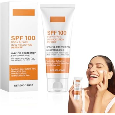 WAWJ ® Protection solaire SPF 100, Crème solaire avec facteur de protection 100, Crème solaire imperméable pour le visage et le corps, Lotion solaire avec protection UVA/UVB, Soins de la peau pour WAWJ ® Protection solaire SPF 100, Crème solaire avec facteur de protection 100, Crème solaire imperméable pour le visage et le corps, Lotion solaire avec protection UVA/UVB, Soins de la peau pour