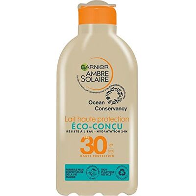 Garnier Ambre Solaire Lait Haute Protection Solaire FPS 30 Formule Éco-Conçue & Emballage Durable 200 ml Garnier Ambre Solaire Lait Haute Protection Solaire FPS 30 Formule Éco-Conçue & Emballage Durable 200 ml