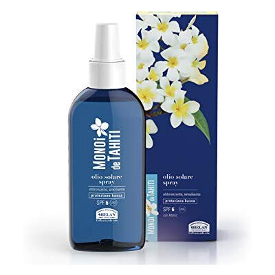 Helan , Monoi De Tahiti, Bräunungsöl für Körper und Gesicht, Sonnenschutzspray LSF 6, Bräunungssalbe, feuchtigkeitsspendend und beruhigend, verhindert Abblättern und Trockenheit der Haut, 150 ml Helan , Monoi De Tahiti, Bräunungsöl für Körper und Gesicht, Sonnenschutzspray LSF 6, Bräunungssalbe, feuchtigkeitsspendend und beruhigend, verhindert Abblättern und Trockenheit der Haut, 150 ml