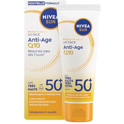 NIVEA SUN CRÈME UV VISAGE ANTI-ÂGE Q10 SPF 50 NIVEA SUN CRÈME UV VISAGE ANTI-ÂGE Q10 SPF 50