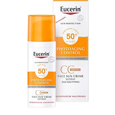 Eucerin Photoaging Control Face Sun CC Creme getönt LSF 50+ mittel, 50 ml Crème Eucerin Photoaging Control Face Sun CC Creme getönt LSF 50+ mittel, 50 ml Crème