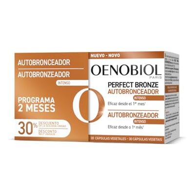 Oenobiol Perfect BRONZE DUO Autobronzant Accélérateur de bronzage corporel et facial avec protection solaire Complément alimentaire 60 capsules 2 mois Oenobiol Perfect BRONZE DUO Autobronzant Accélérateur de bronzage corporel et facial avec protection solaire Complément alimentaire 60 capsules 2 mois