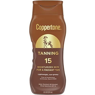 Coppertone Tanning Lotion Sunscreen SPF 15, 8oz by Coppertone Tanning Lotion Sunscreen SPF 15, 8oz by