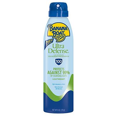 BANANA BOAT Sunscreen Ultra Defense Max Skin Protect Ultra Mist Broad Spectrum Sun Care Sunscreen Spray SPF 100, 6 Ounce BANANA BOAT Sunscreen Ultra Defense Max Skin Protect Ultra Mist Broad Spectrum Sun Care Sunscreen Spray SPF 100, 6 Ounce
