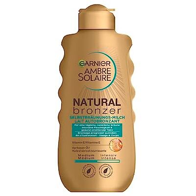 Garnier Ambre Solaire Natural Bronzer Lait Autobronzant Hydratant & Apaisant Hâle Doré & Lumineux Pendant 1 Semaine À l'Huile D'Abricot Vegan & Cruelty Free Corps 200 ml Garnier Ambre Solaire Natural Bronzer Lait Autobronzant Hydratant & Apaisant Hâle Doré & Lumineux Pendant 1 Semaine À l'Huile D'Abricot Vegan & Cruelty Free Corps 200 ml