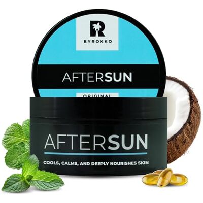 BYROKKO SHINEBROWN BYROKKO Crème Après-Soleil, Lotion Bronzante Naturelle au Menthol, Beurre de Mangue et Vitamine E, Rafraîchit, Hydrate et Nourrit la peau desséchée par le soleil, Vegan, Sans Parabènes, 180 ml BYROKKO SHINEBROWN BYROKKO Crème Après-Soleil, Lotion Bronzante Naturelle au Menthol, Beurre de Mangue et Vitamine E, Rafraîchit, Hydrate et Nourrit la peau desséchée par le soleil, Vegan, Sans Parabènes, 180 ml
