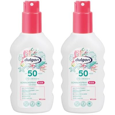 Dulgon Lot de 2 sprays solaires SPF 50 pour enfants 200 ml Crème solaire sans octocrylène Protection contre les rayons UVA et UVB Crème solaire pour enfants 50 imperméable, sans parfum, Dulgon Lot de 2 sprays solaires SPF 50 pour enfants 200 ml Crème solaire sans octocrylène Protection contre les rayons UVA et UVB Crème solaire pour enfants 50 imperméable, sans parfum,