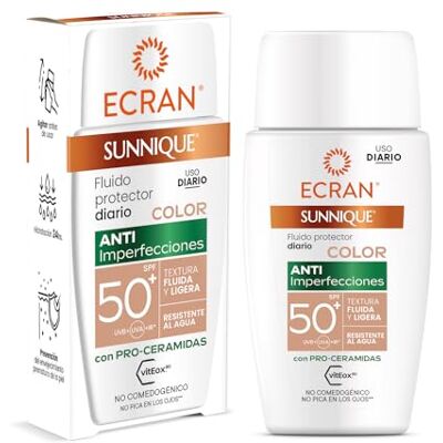 ECRAN Sunnique SPF 50+ Sérum Protecteur Visage Teinté - Crème Solaire ECRAN Sunnique SPF 50+ Sérum Protecteur Visage Teinté - Crème Solaire