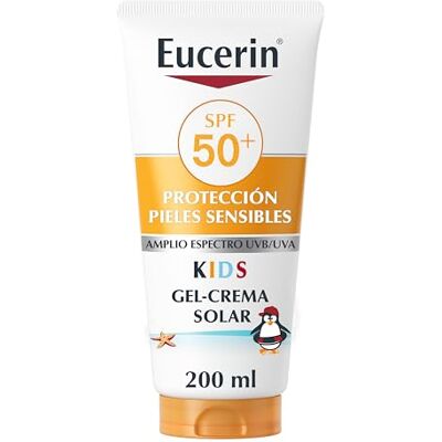 Eucerin Sun Kids Sensitive Protect Gel Crème FPS50+ 200 ml Nouveauté 2026 Eucerin Sun Kids Sensitive Protect Gel Crème FPS50+ 200 ml Nouveauté 2026