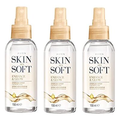 Avon Lot de 3 aérographes Skin So Soft Enhance & Glow 150 ml chacun Avon Lot de 3 aérographes Skin So Soft Enhance & Glow 150 ml chacun