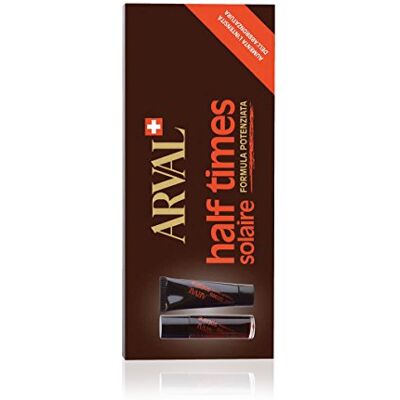 ARVAL Half time Accélérateur de bronzage 5 tubes de 10 ml Bronzant rapide et 5 tubes de 10 ml Fixant rapide ARVAL Half time Accélérateur de bronzage 5 tubes de 10 ml Bronzant rapide et 5 tubes de 10 ml Fixant rapide